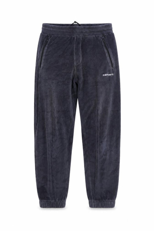 Carhartt Men's Grey Velour Jogger XS Activewear Tapered Trousers