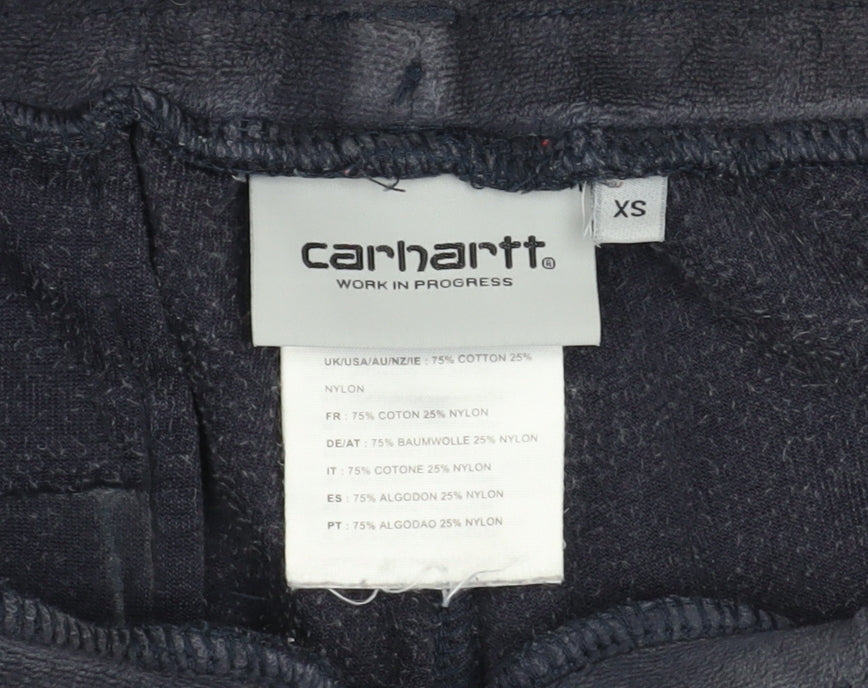 Carhartt Men's Grey Velour Jogger XS Activewear Tapered Trousers