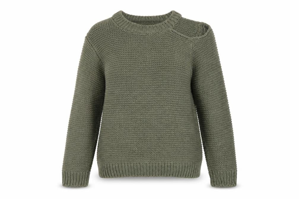 Nine by Savannah Miller Women’s Green Cold Shoulder Knit Jumper Size 12