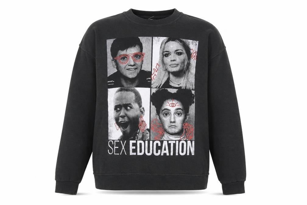 Netflix Men’s Black Sex Education Medium Pullover Sweatshirt