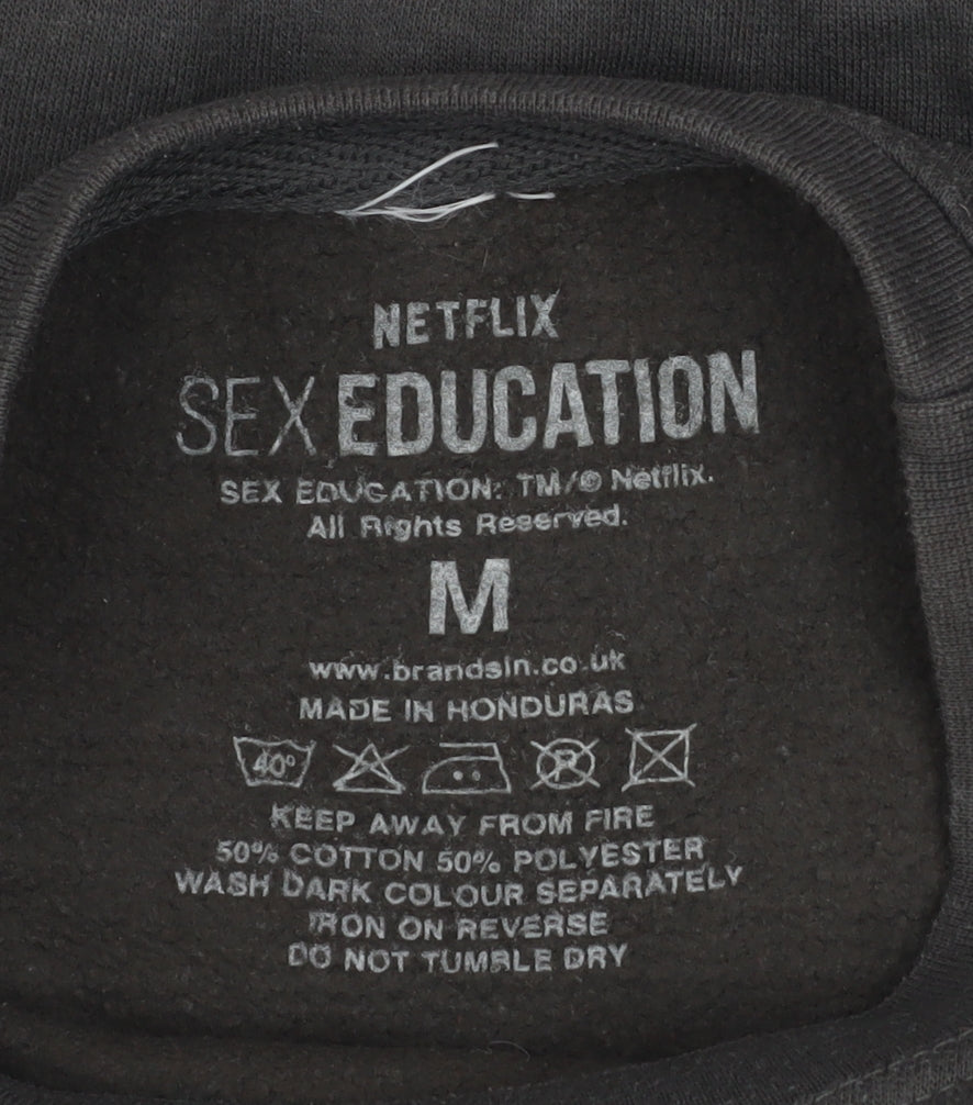 Netflix Men’s Black Sex Education Medium Pullover Sweatshirt