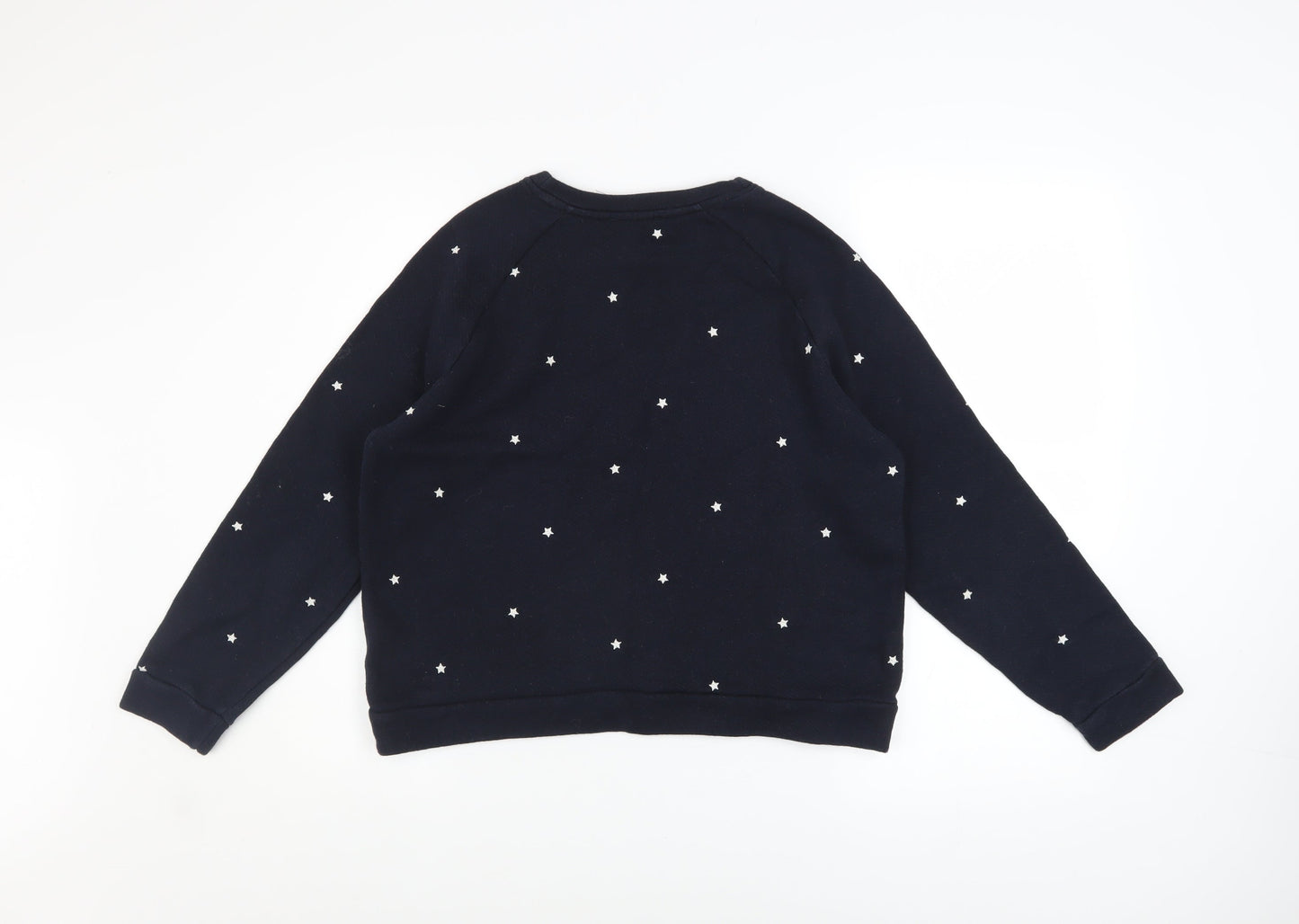 The White Company Women Navy Cotton Star Print Sweatshirt Size 12