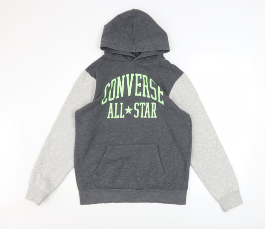Converse Boys Grey Pullover Hoodie XL 13-15 Years Fleece All Star Logo