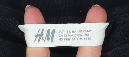 Brand and care label for H&M boys’ black gamer forever graphic pullover sweatshirt 13-14 years
