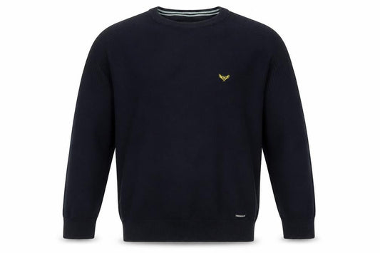 Threadbare Men's Blue Cotton Pullover Jumper M Crew Neck Logo