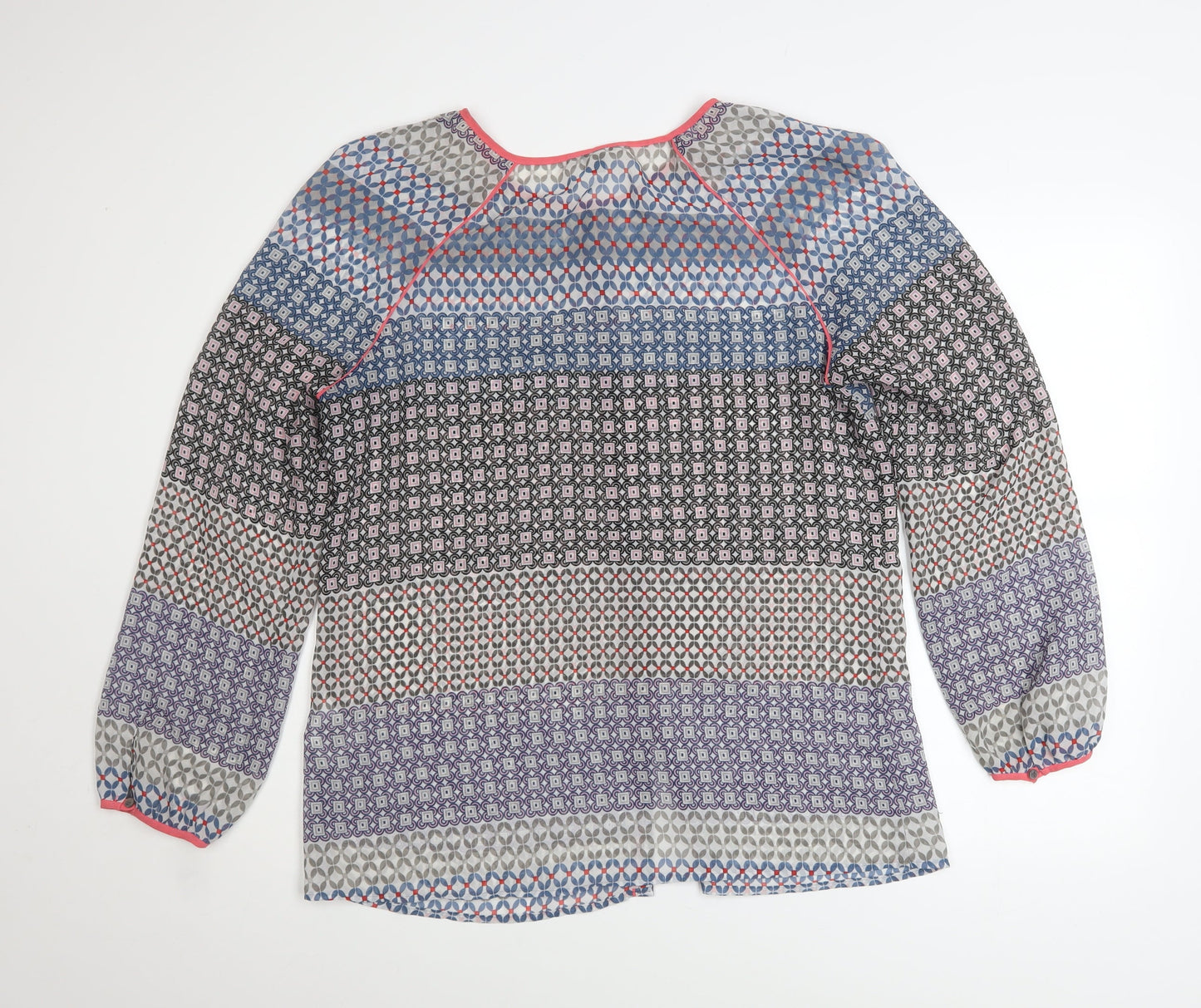 Mexx Women Multicoloured Geometric Tunic Blouse Size 16 Long Sleeve
