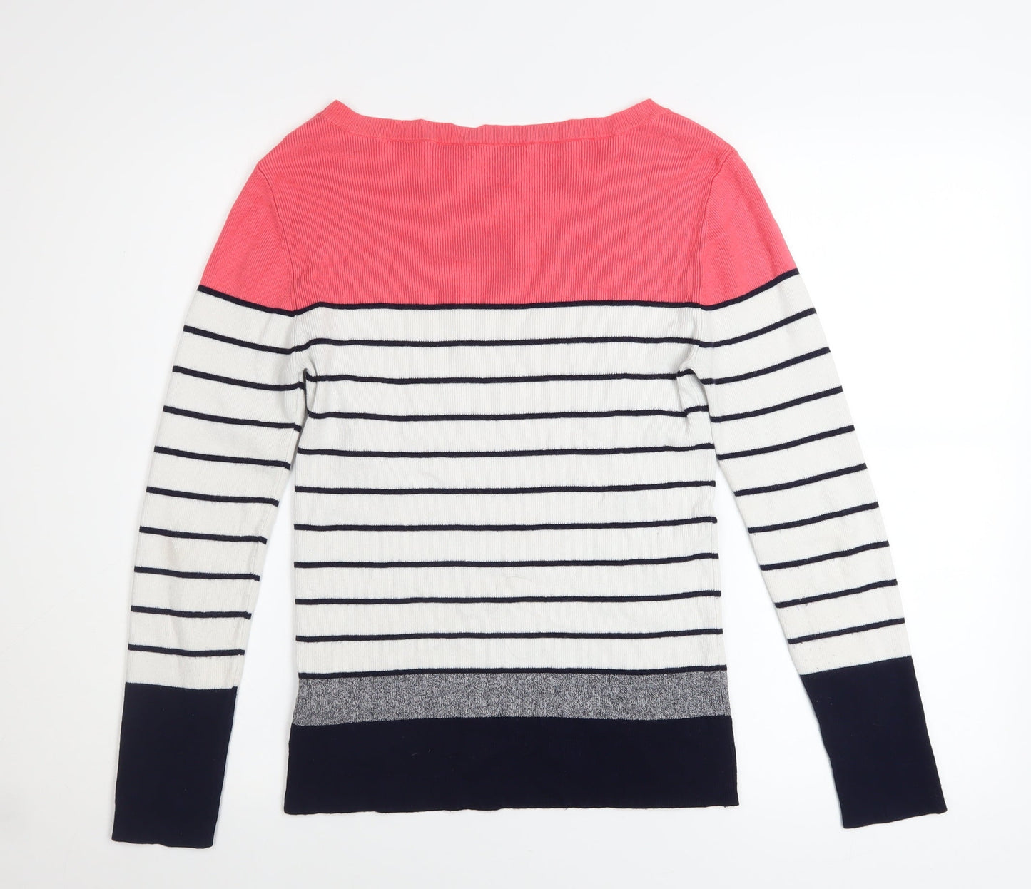 Oasis Women's Multicoloured Striped Boat Neck Knit Jumper M