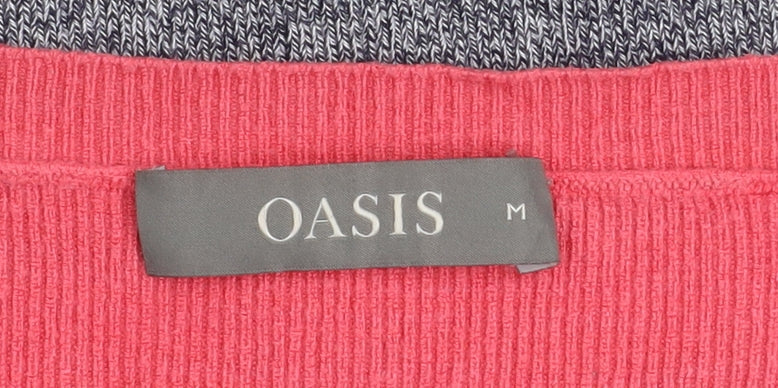 Oasis Women's Multicoloured Striped Boat Neck Knit Jumper M