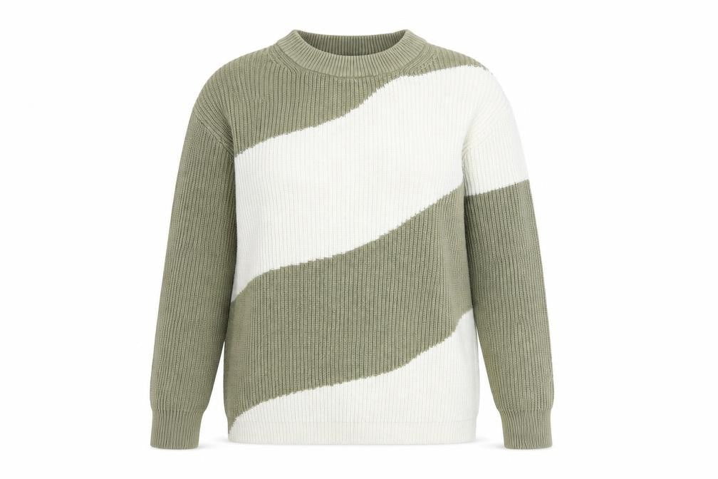 Marks & Spencer Women’s XS Khaki Mix Ribbed Cotton Jumper