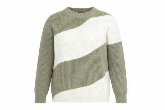 Marks & Spencer Women’s XS Khaki Mix Ribbed Cotton Jumper