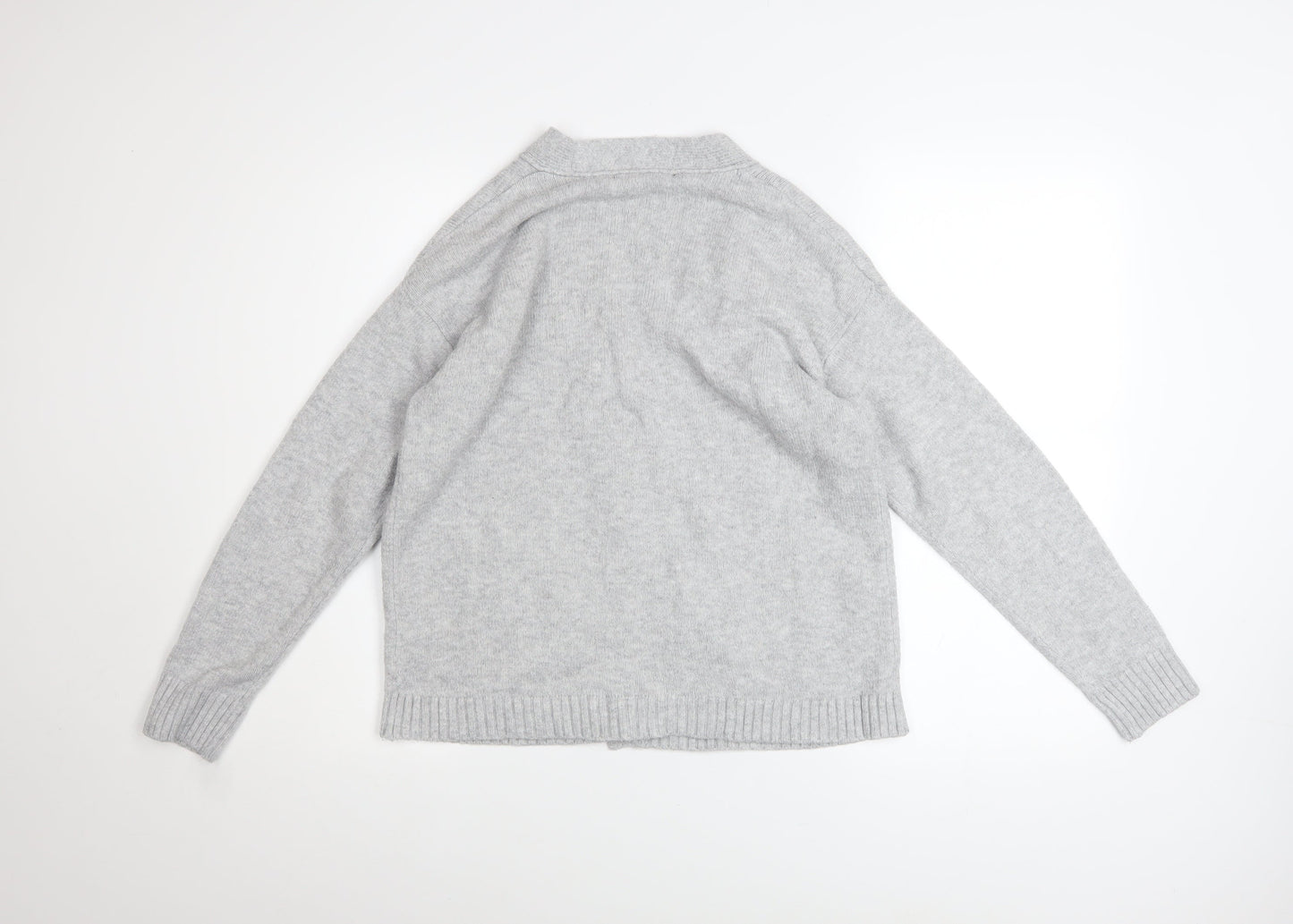 Dunnes Stores Women’s Grey V-Neck Button Knit Cardigan XS