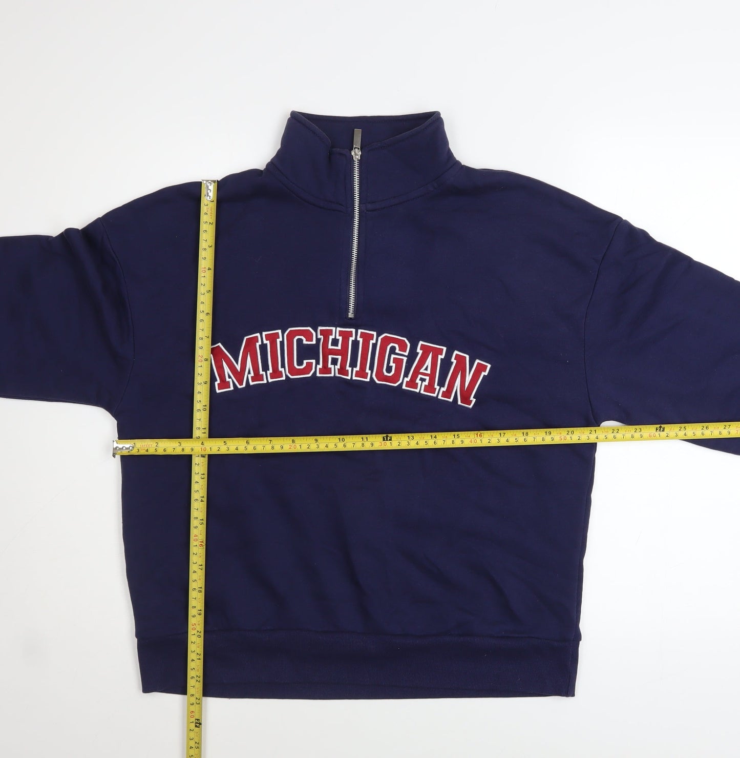 Dunnes Stores Women’s Navy 1/2 Zip Michigan Sweatshirt XS