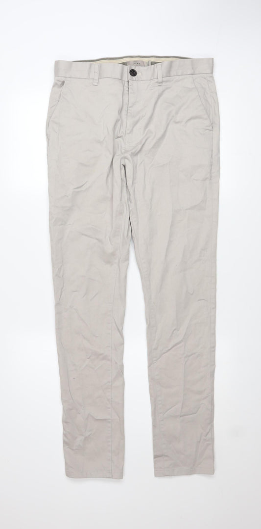 Next Men's Beige Skinny Fit Chino Trousers Size 32L