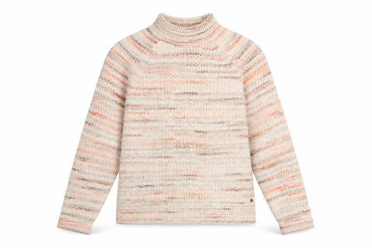 FatFace Women's Beige Chunky Knit High Neck Jumper Size 10