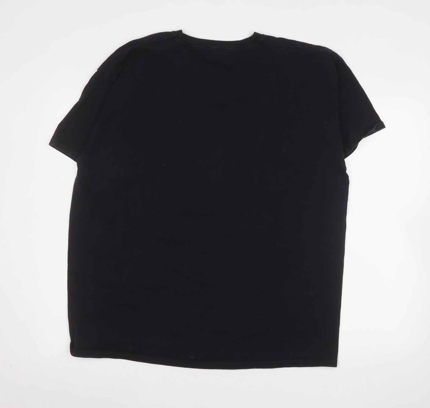 The Rolling Stones Men's Black Graphic Band T-Shirt L 100% Cotton Retro Music Tee
