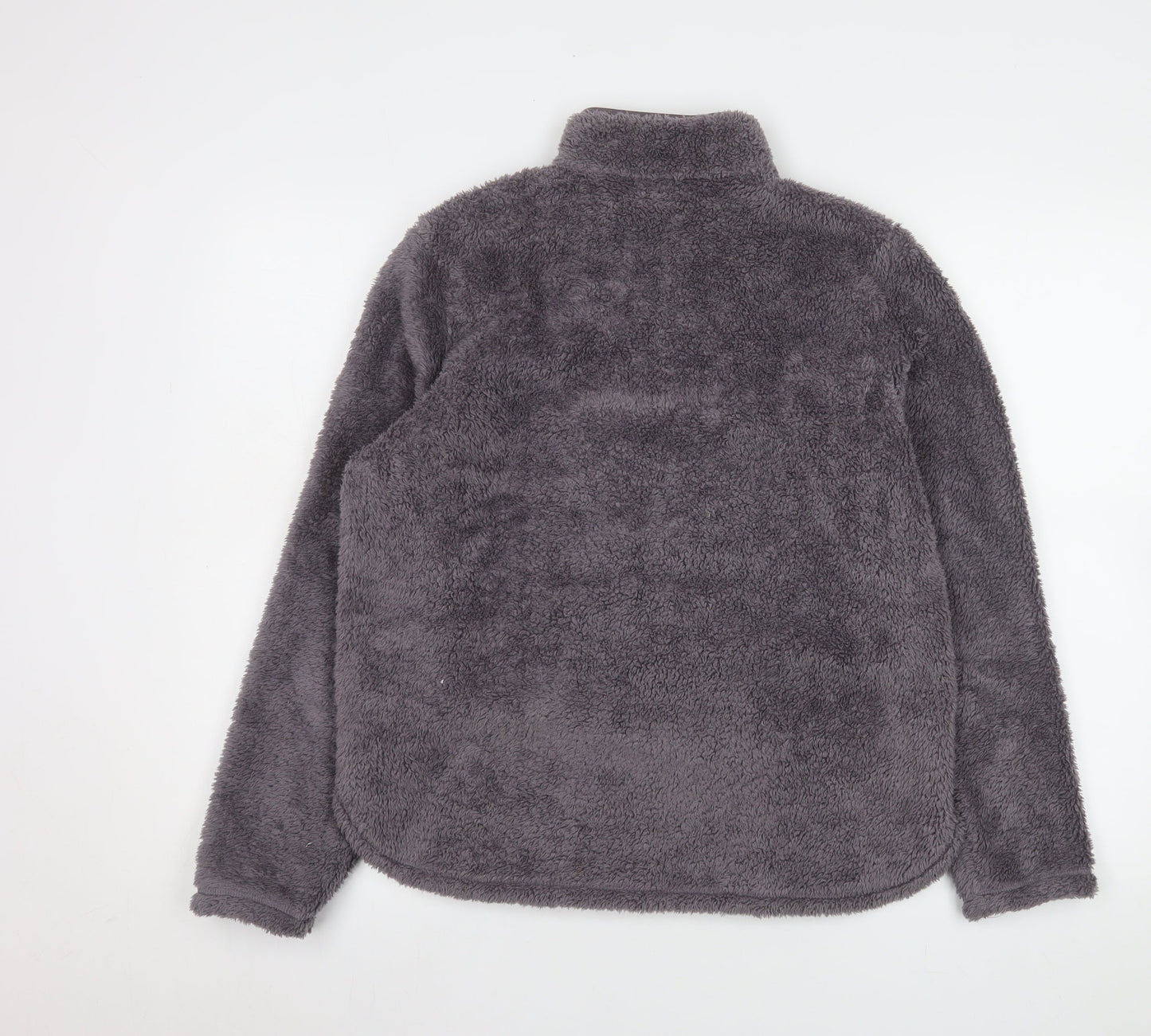H&M Women Grey 1/2 Zip Fleece Pullover Sweatshirt Size S