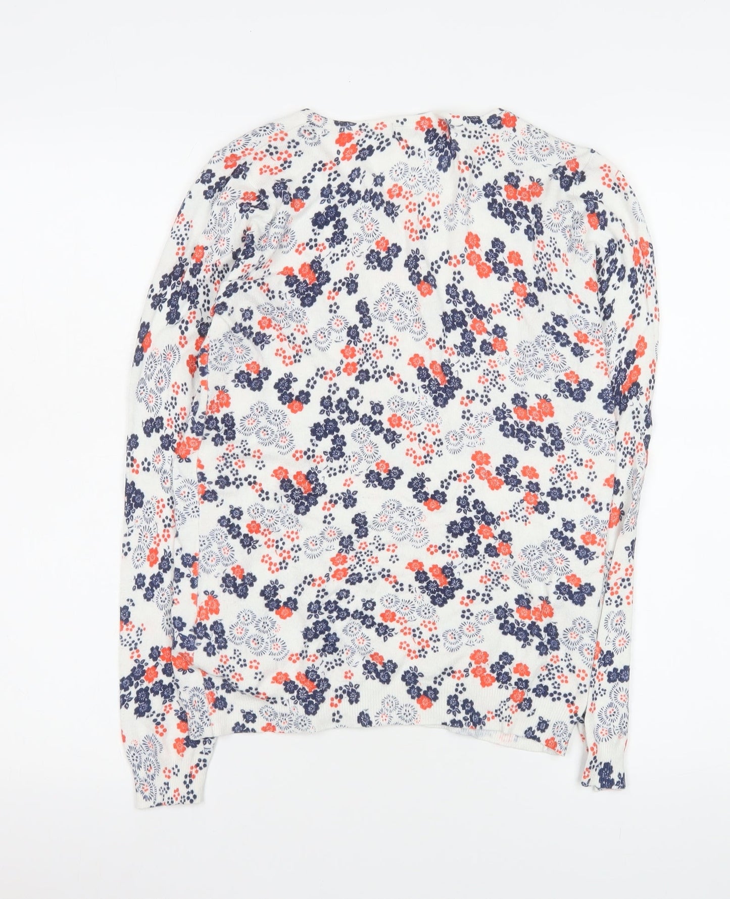 Marks and Spencer Womens Multicoloured Floral Long Sleeve Knit Blouse Size 8