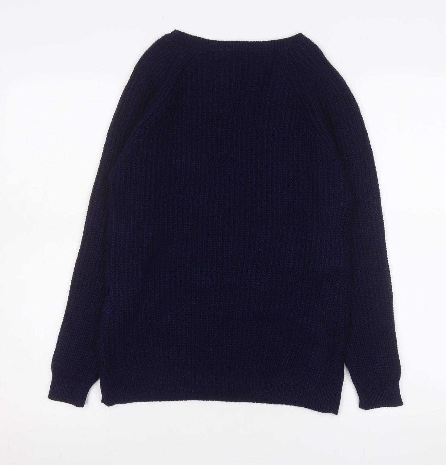 Peacocks Women’s Blue Embroidered Flower Knit Jumper Size S