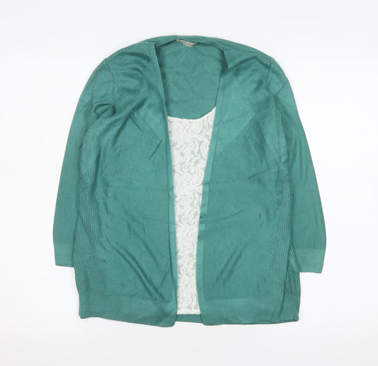 Marks and Spencer Women’s Sea Green Knit Tunic Cardigan Size 10