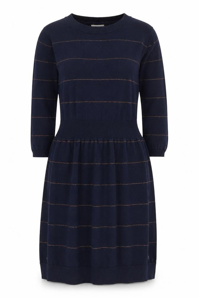FatFace Women’s Blue Striped Jumper Dress Size 14 Knitwear