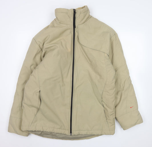 Nike Men's Beige L Full Zip Insulated Puffer Jacket