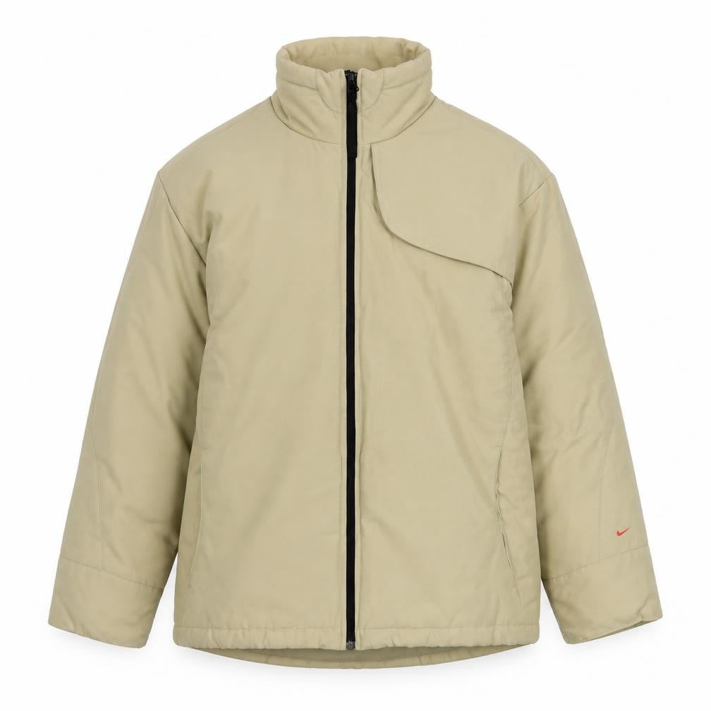 Nike Men's Beige L Full Zip Insulated Puffer Jacket
