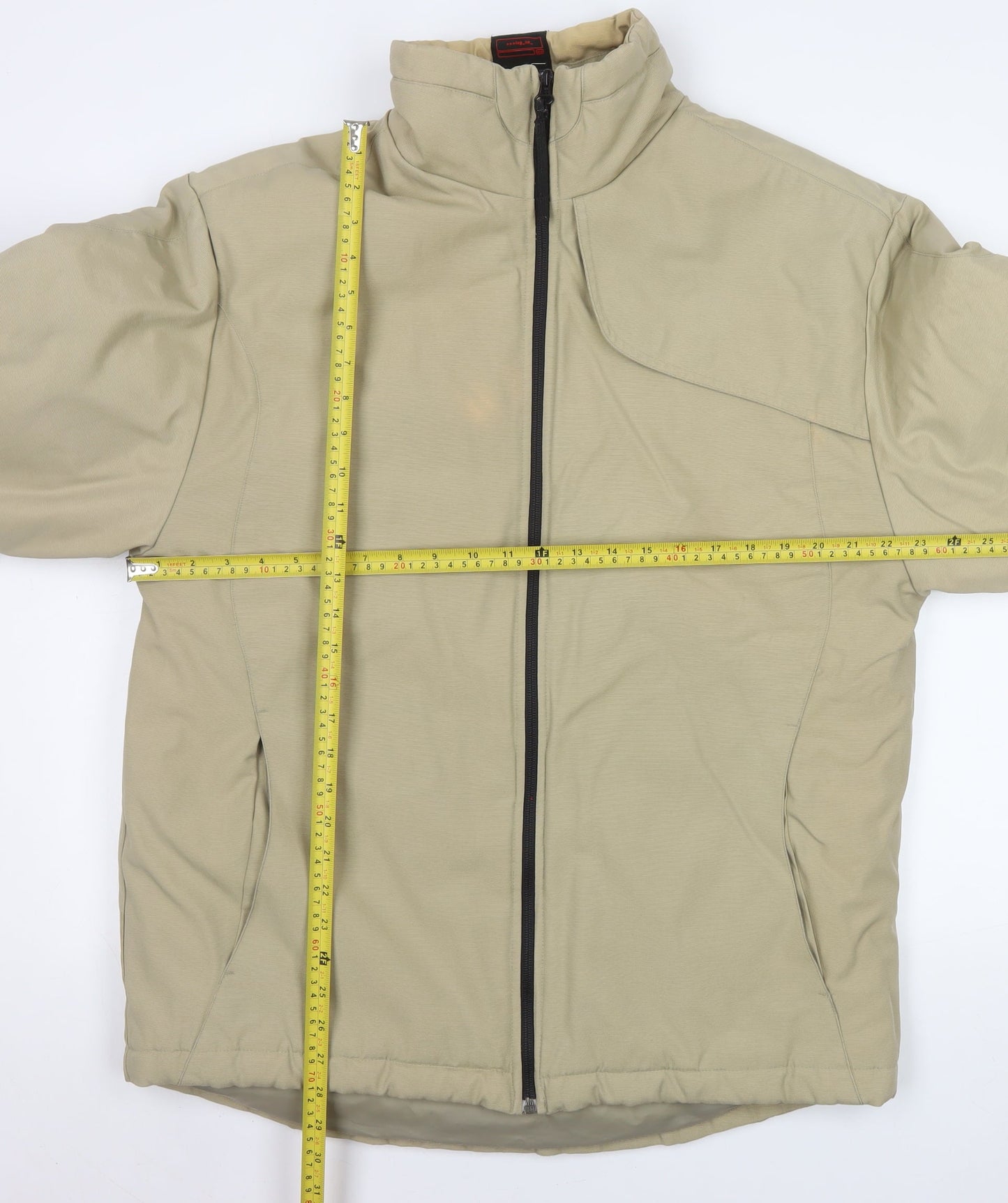 Nike Men's Beige L Full Zip Insulated Puffer Jacket