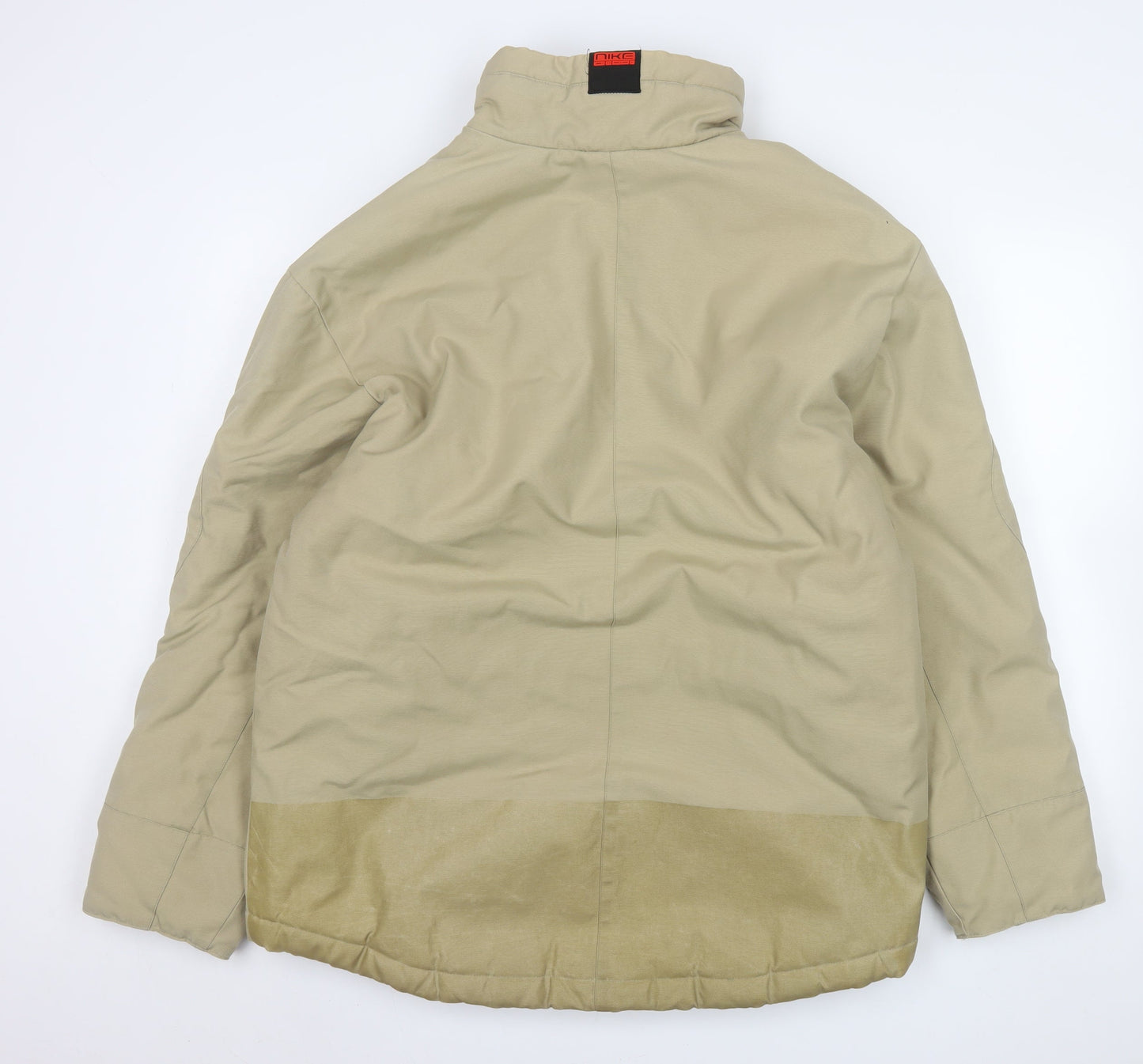 Nike Men's Beige L Full Zip Insulated Puffer Jacket