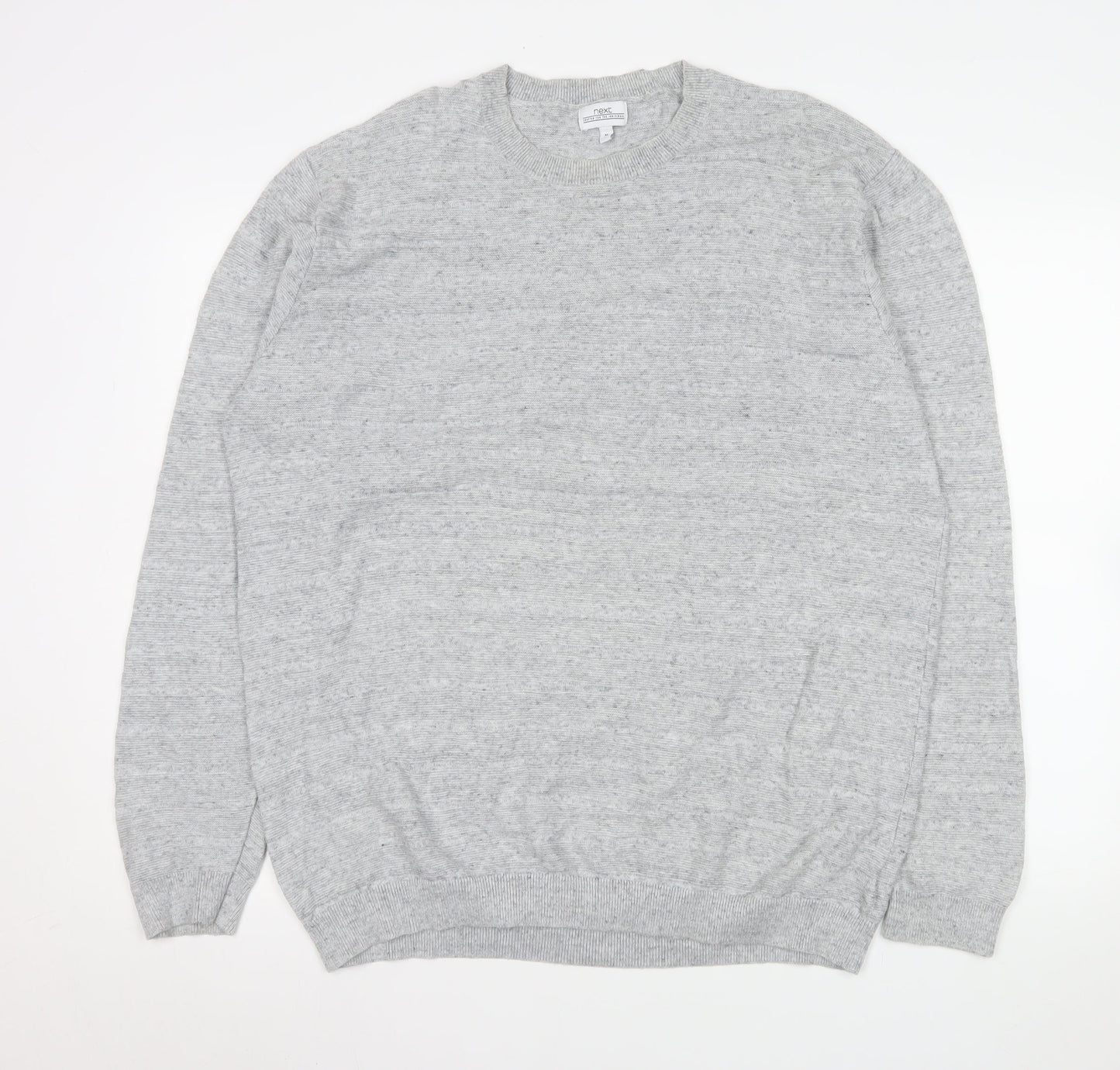 Next Men’s Grey Cotton Crew Neck Pullover Sweatshirt XL