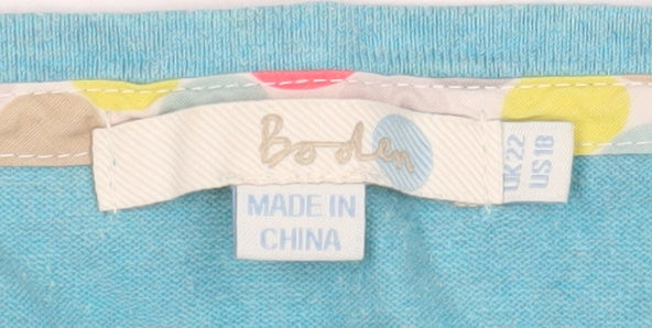 Boden Women's Blue Cotton Blend Button Coatigan Size 22