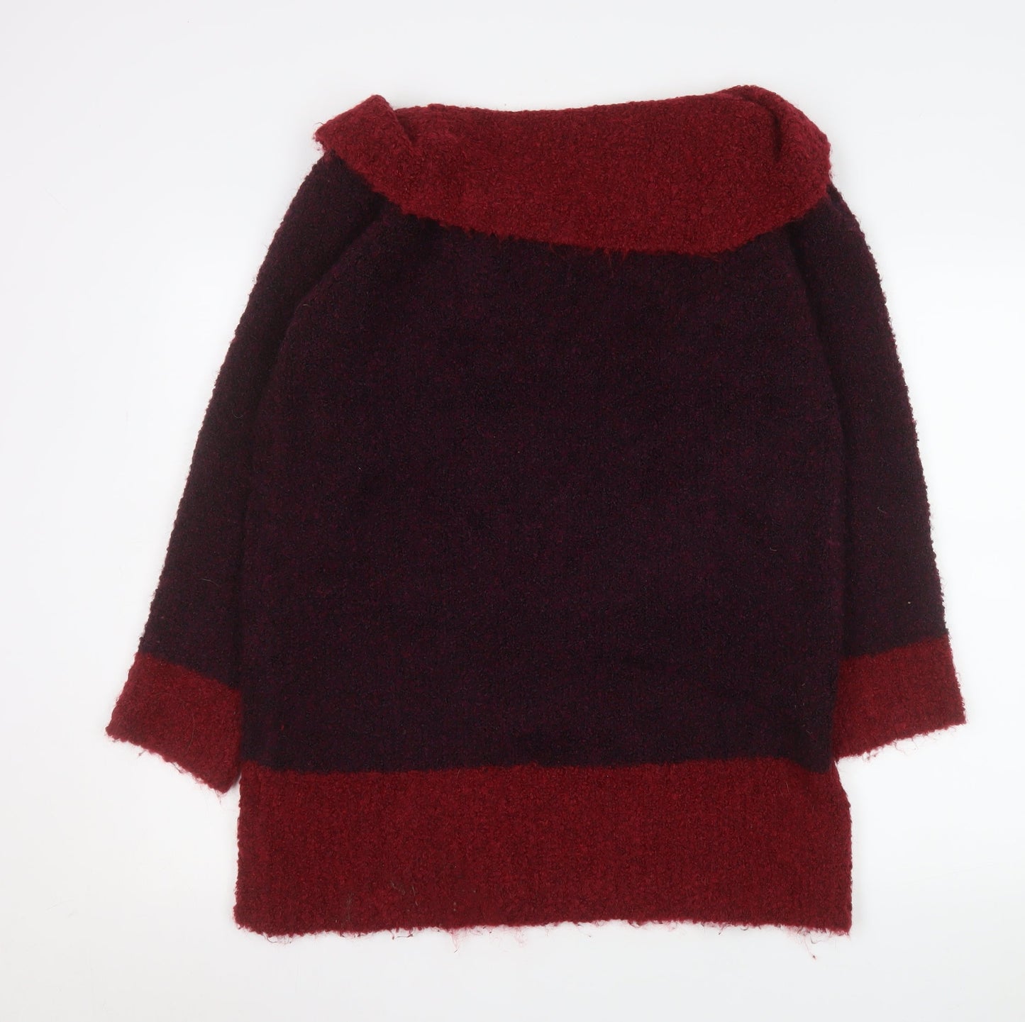 Roman Women Burgundy Red Cowl Neck Pullover Sweater Size 16