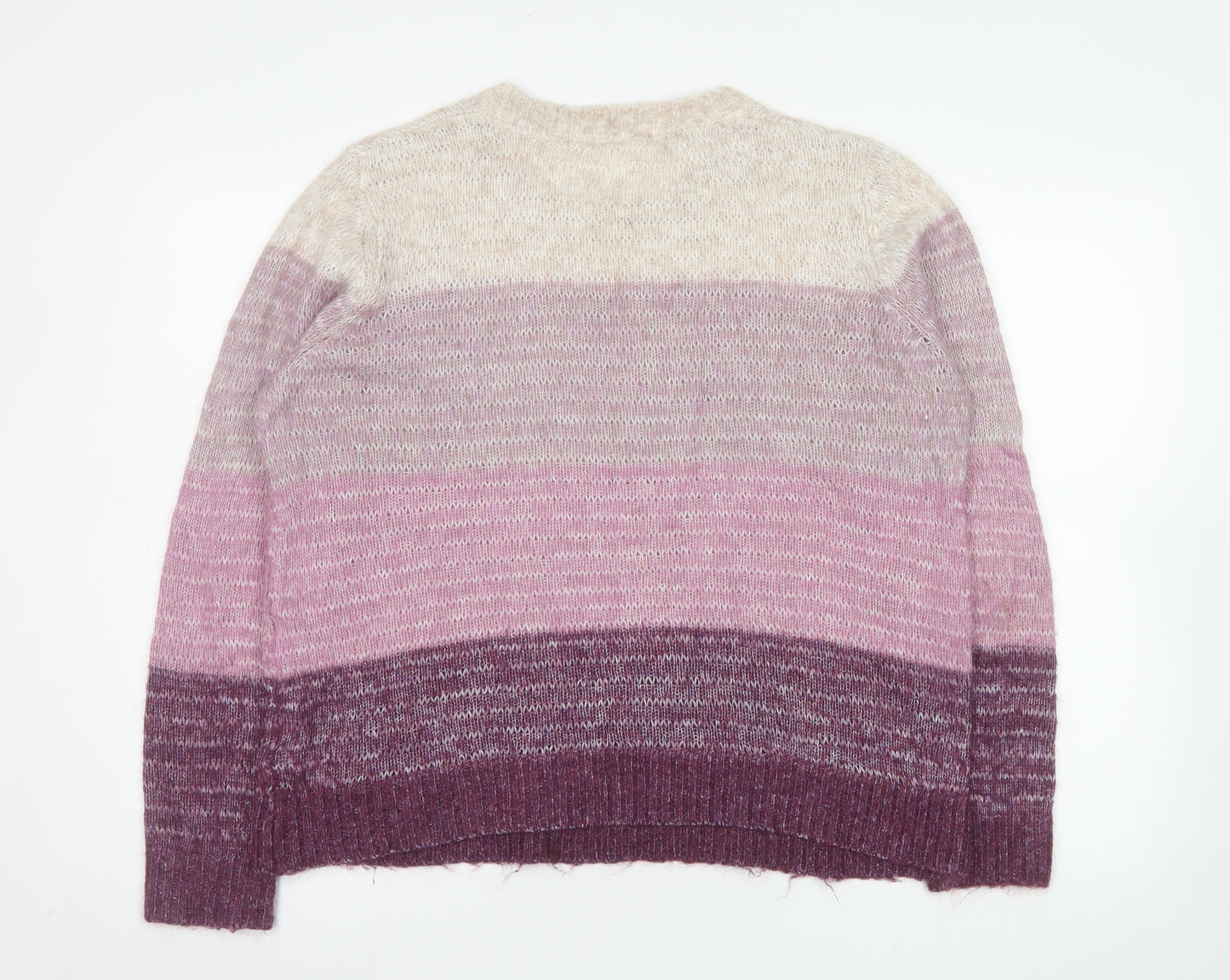 Fat Face Women's Multicoloured Crew Neck Long Sleeve Pullover Jumper Size 16