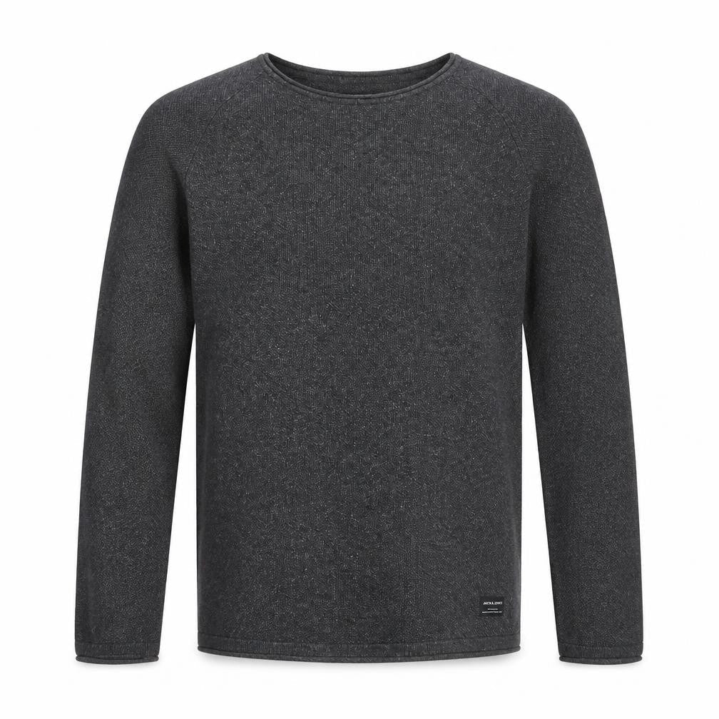 Jack & Jones Men’s Grey Cotton Knit Crew Neck Pullover Sweatshirt M