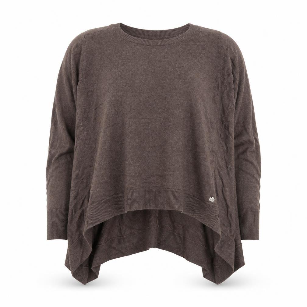 Firetrap Womens Brown V-Neck Tunic Knit Top Size S