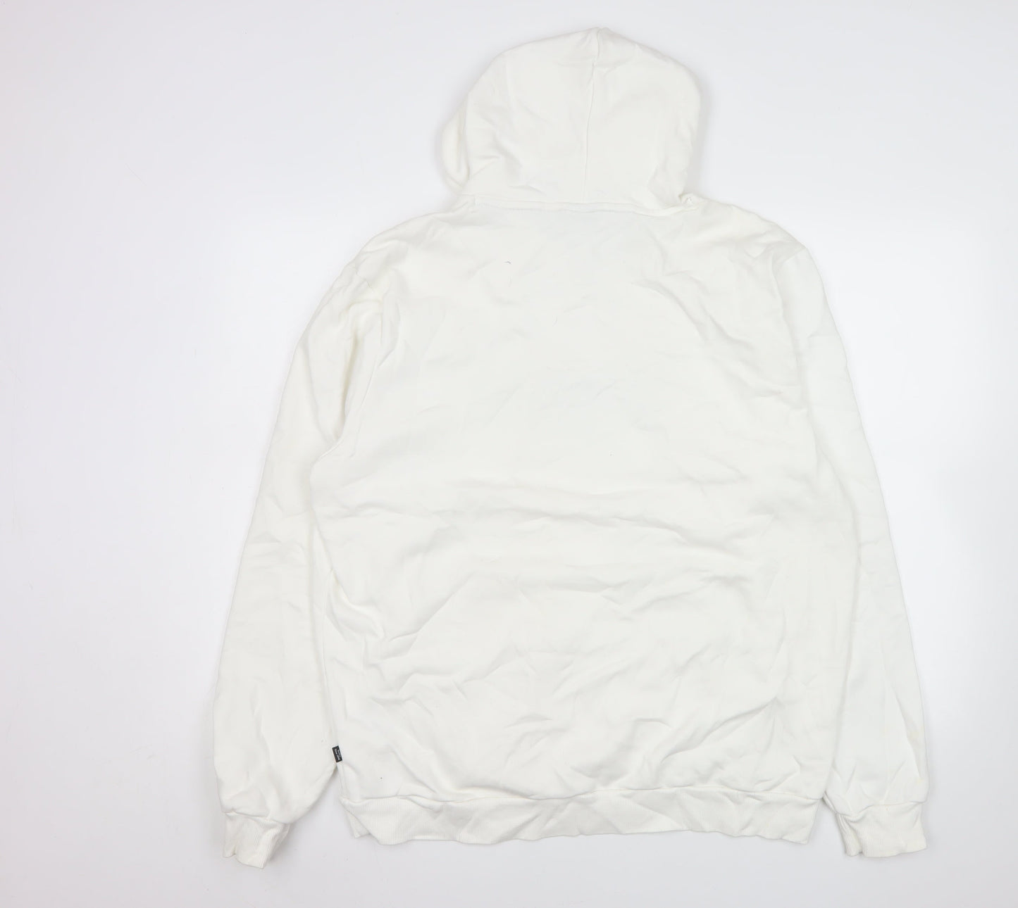 Puma Men White XL Pullover Hoodie with Logo Graphic Print