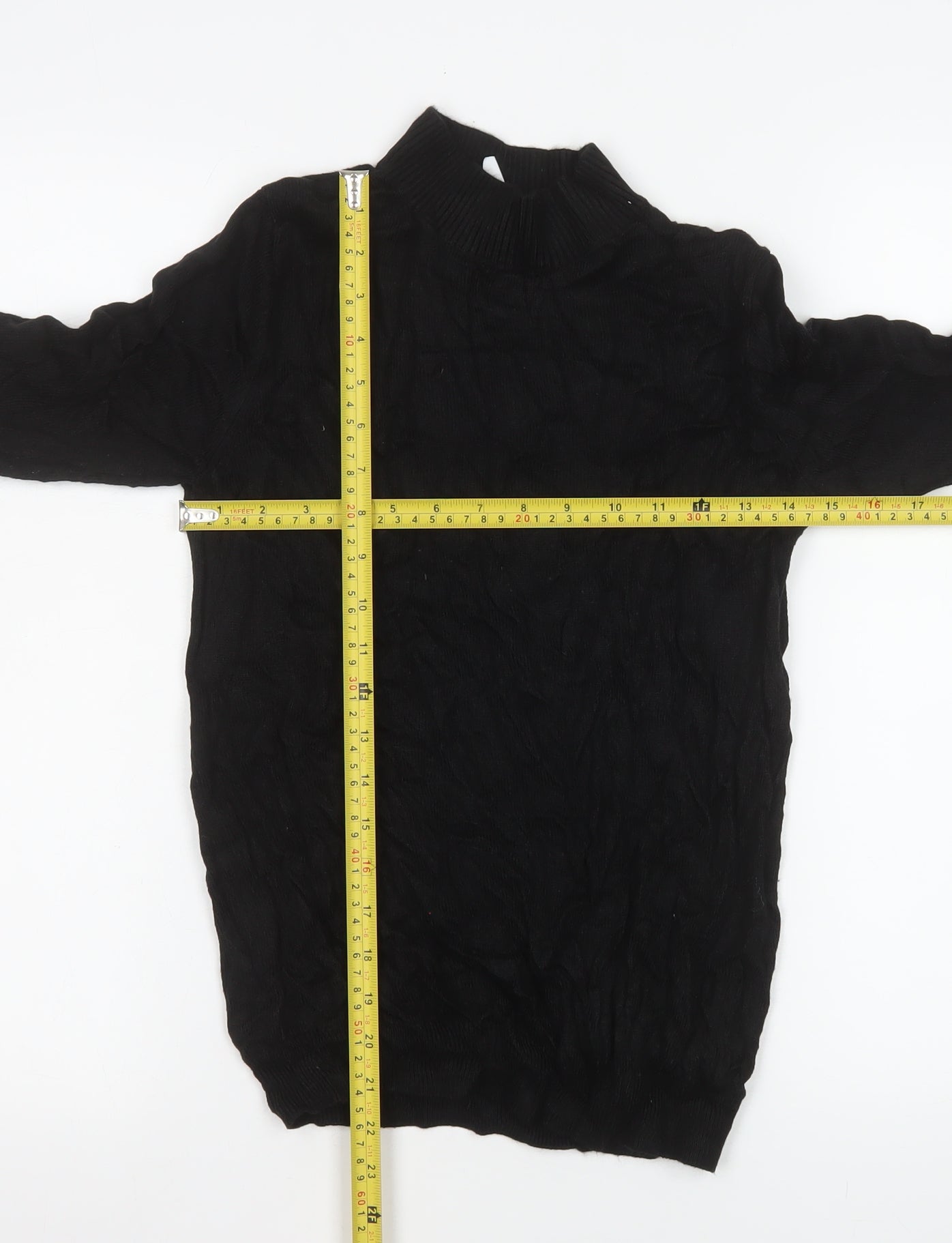 Collusion Women’s Black Mock Neck Knit Jumper Size 10 Acrylic
