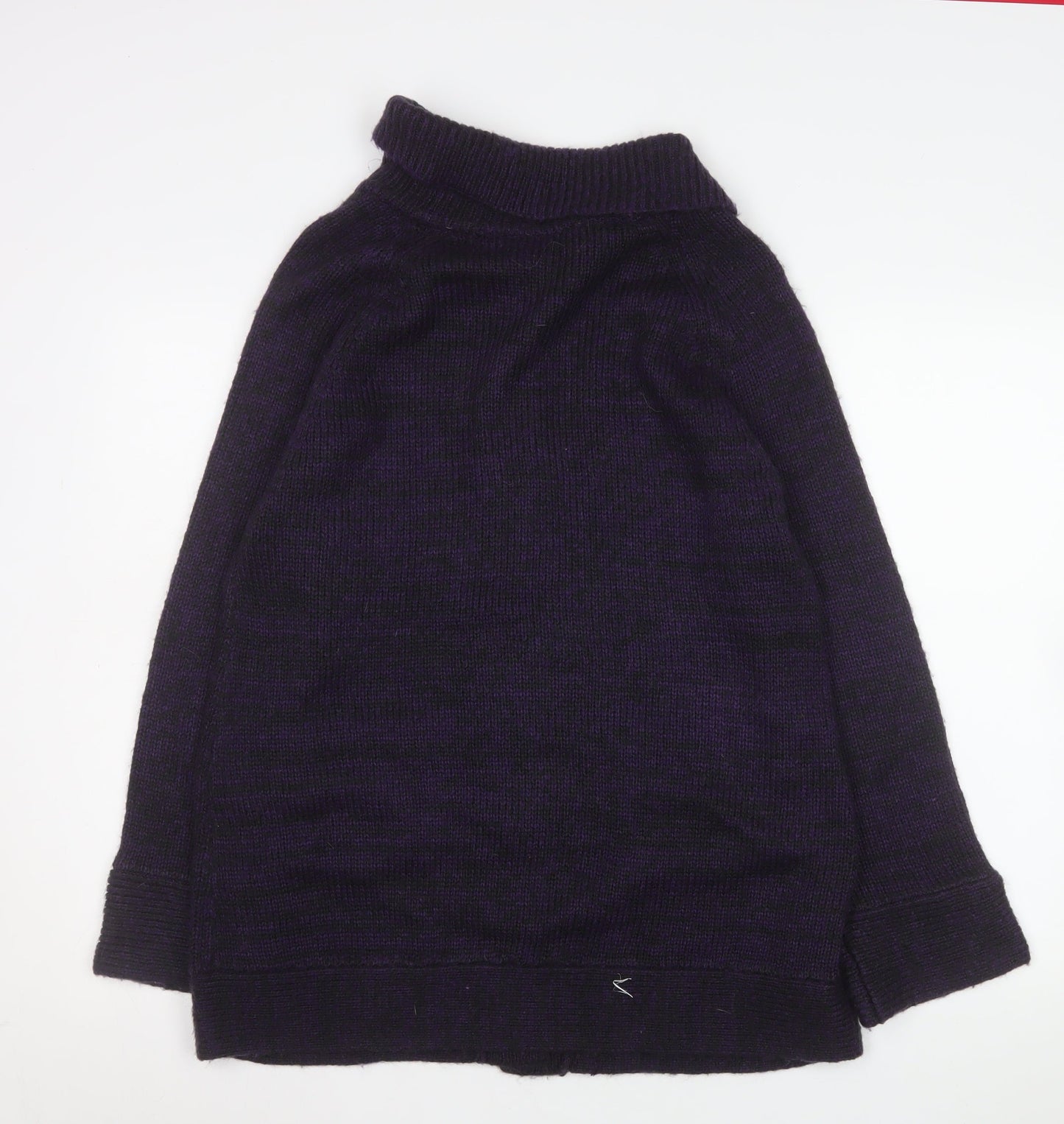 Sarah Hamilton Women's Purple Collared Button Knit Cardigan M