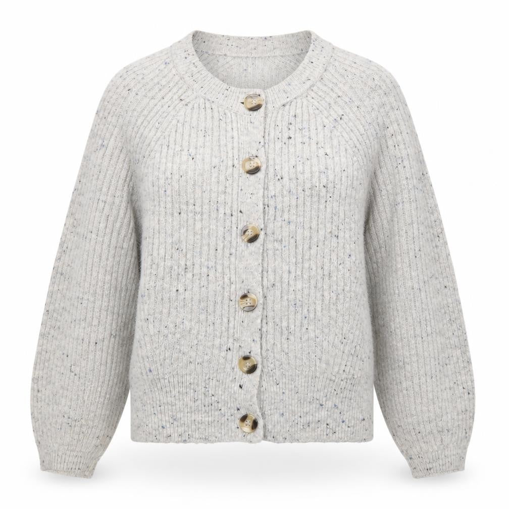 Marks & Spencer Women’s Grey Ribbed Button Cardigan Size L
