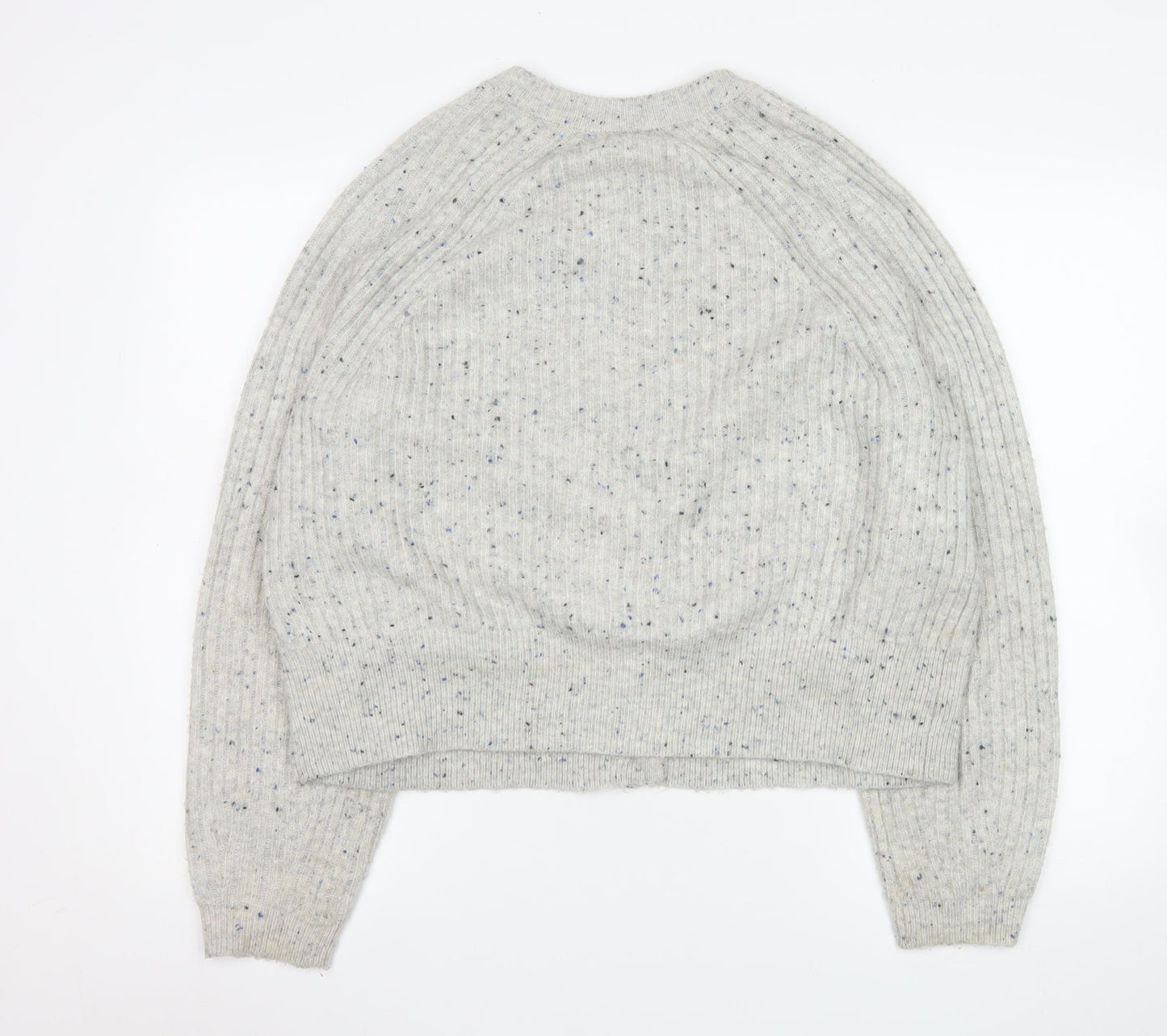 Marks and Spencer Women’s Grey Ribbed Button Cardigan Size L