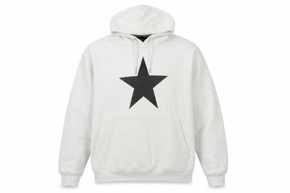 North West Men's White Star Pullover Hoodie Size M