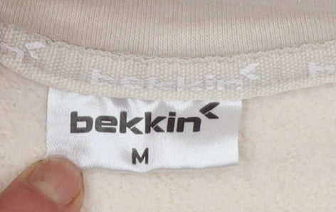 Bekkin Women's Beige 1/2 Zip Pullover Sweatshirt Size M