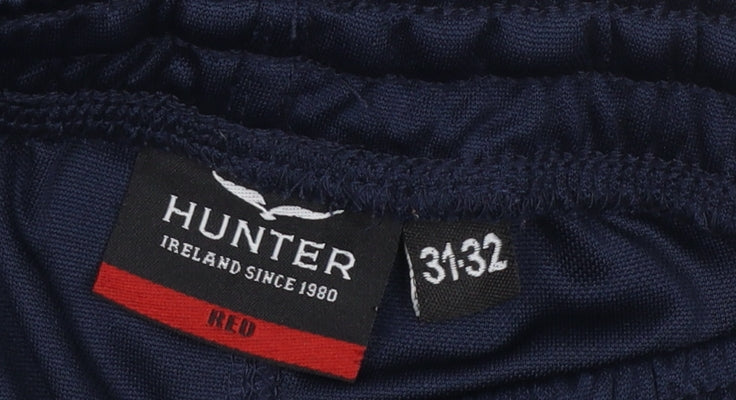 Hunter Men’s Blue Polyester Jogger Trousers Size M 31x32 with Ankle Zips