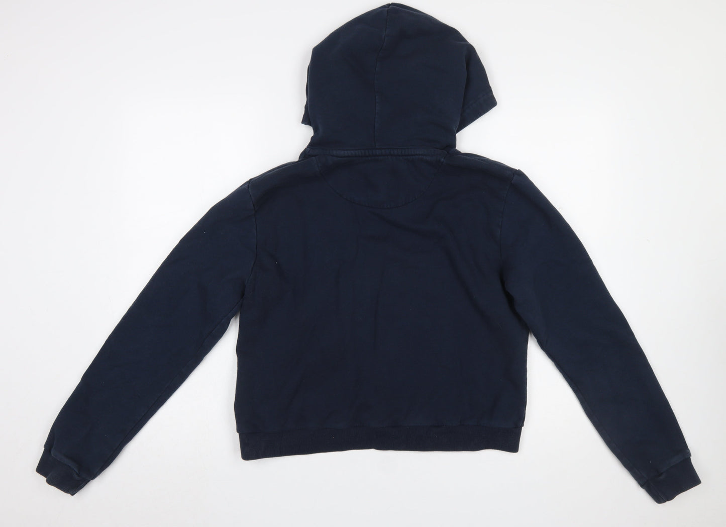 Jack Wills Womens Navy Hoodie UK 14 Pullover Cotton Blend Long Sleeve