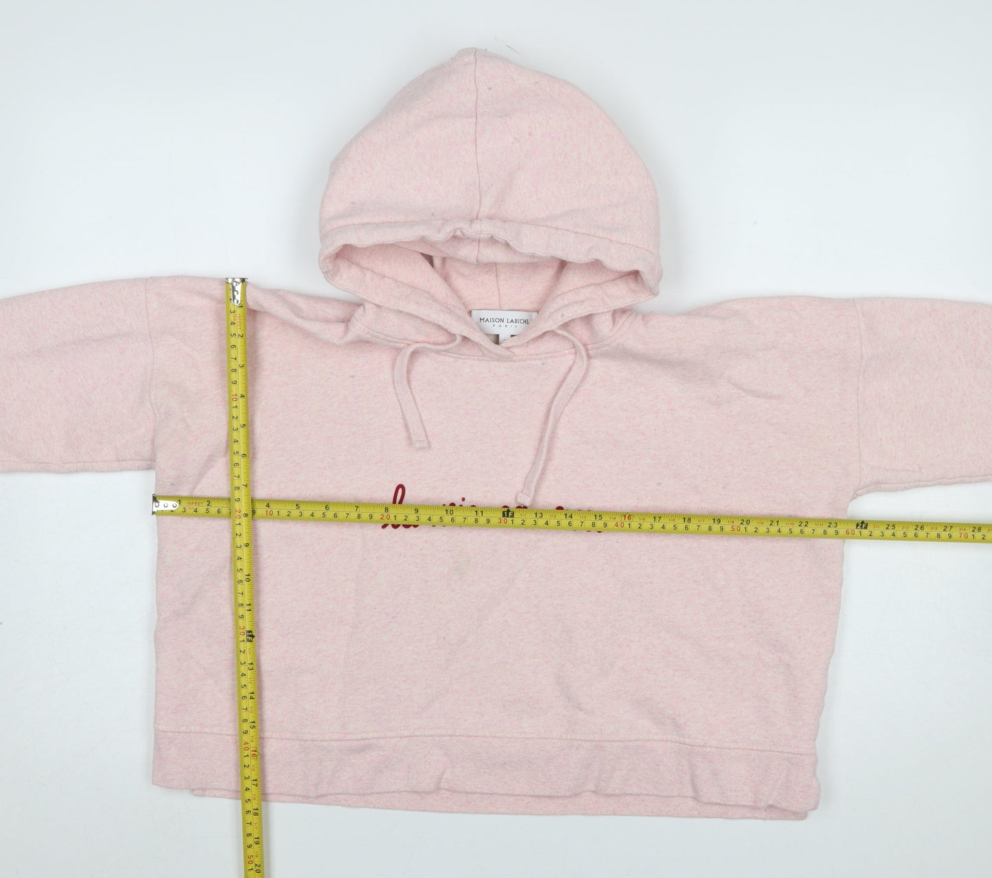 Maison Labiche Women Pink Embroidered Pullover Hoodie Size S