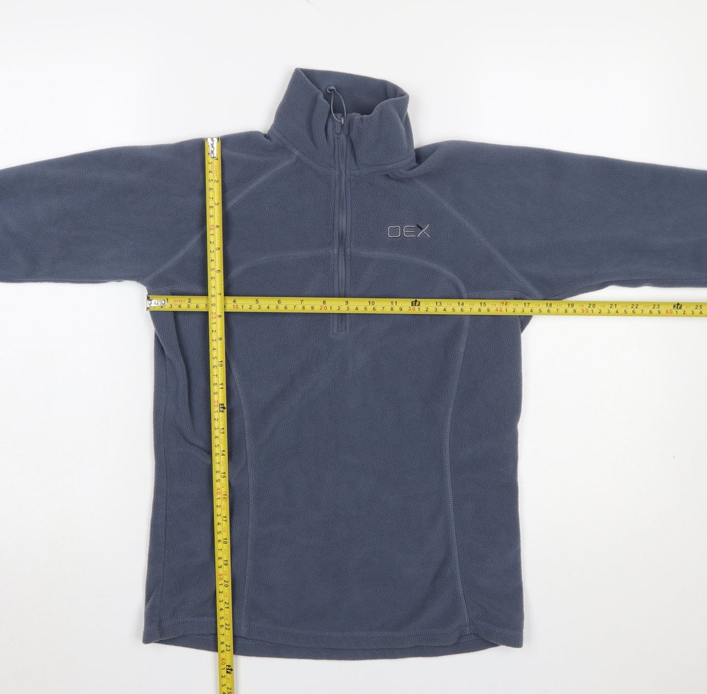 OEX Women's Blue Fleece Pullover Sweatshirt UK 8 1/2 Zip Outdoor Top