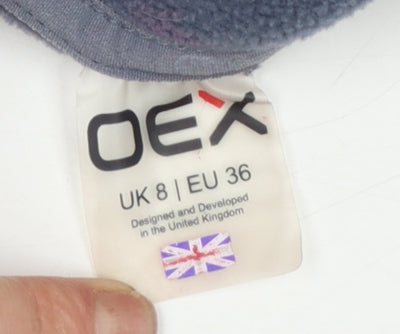 OEX Women's Blue Fleece Pullover Sweatshirt UK 8 1/2 Zip Outdoor Top