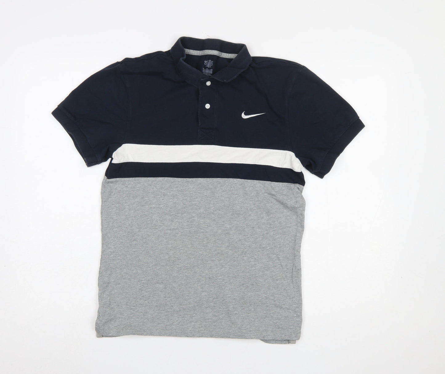 Nike Men's Multicoloured Colourblock Polo Shirt Size S