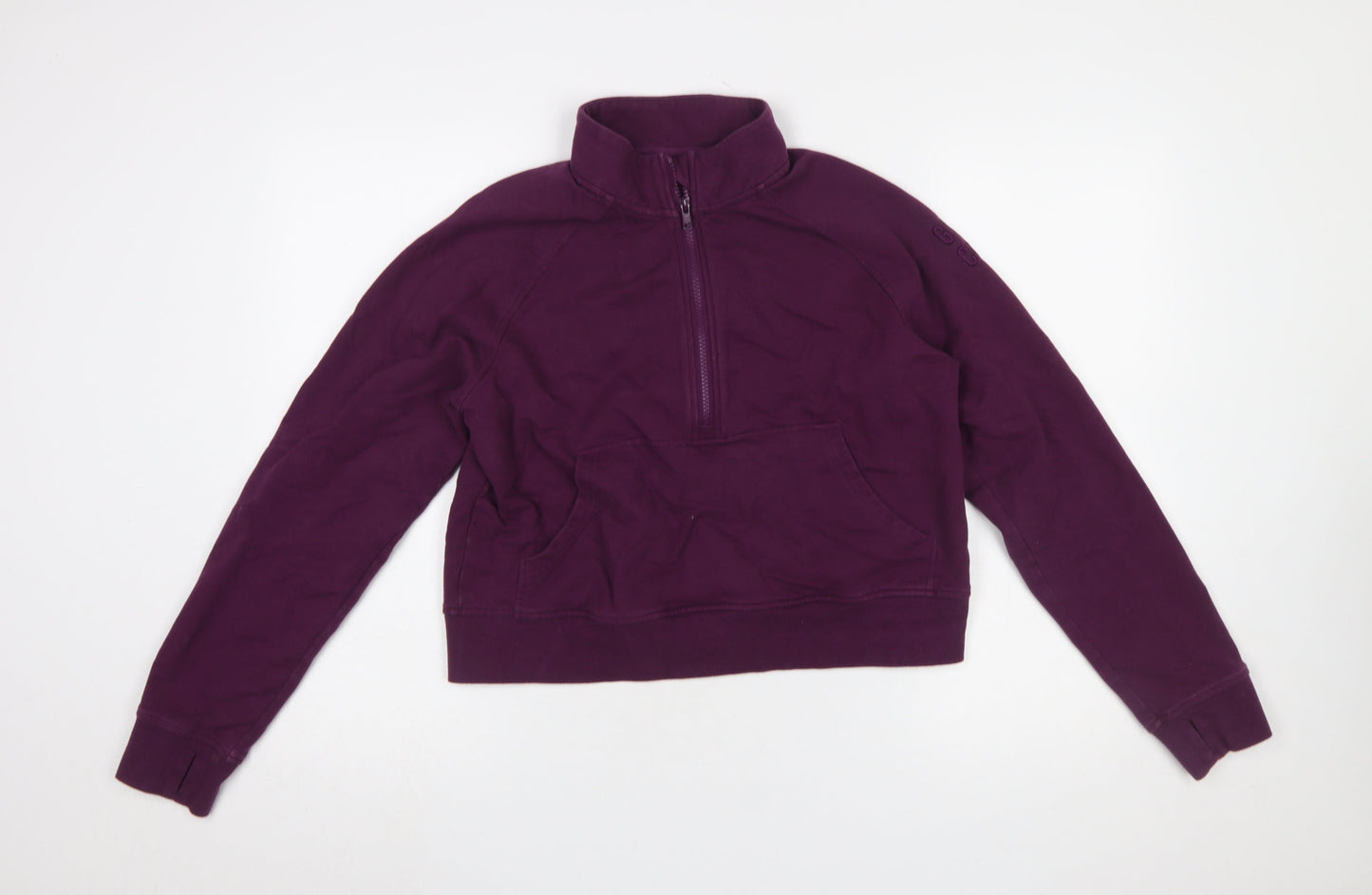 Gym+Coffee Women's Purple 1/2 Zip Pullover Sweatshirt Size S
