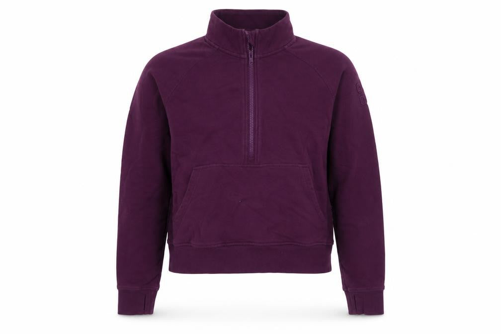 Gym+Coffee Women's Purple 1/2 Zip Pullover Sweatshirt Size S