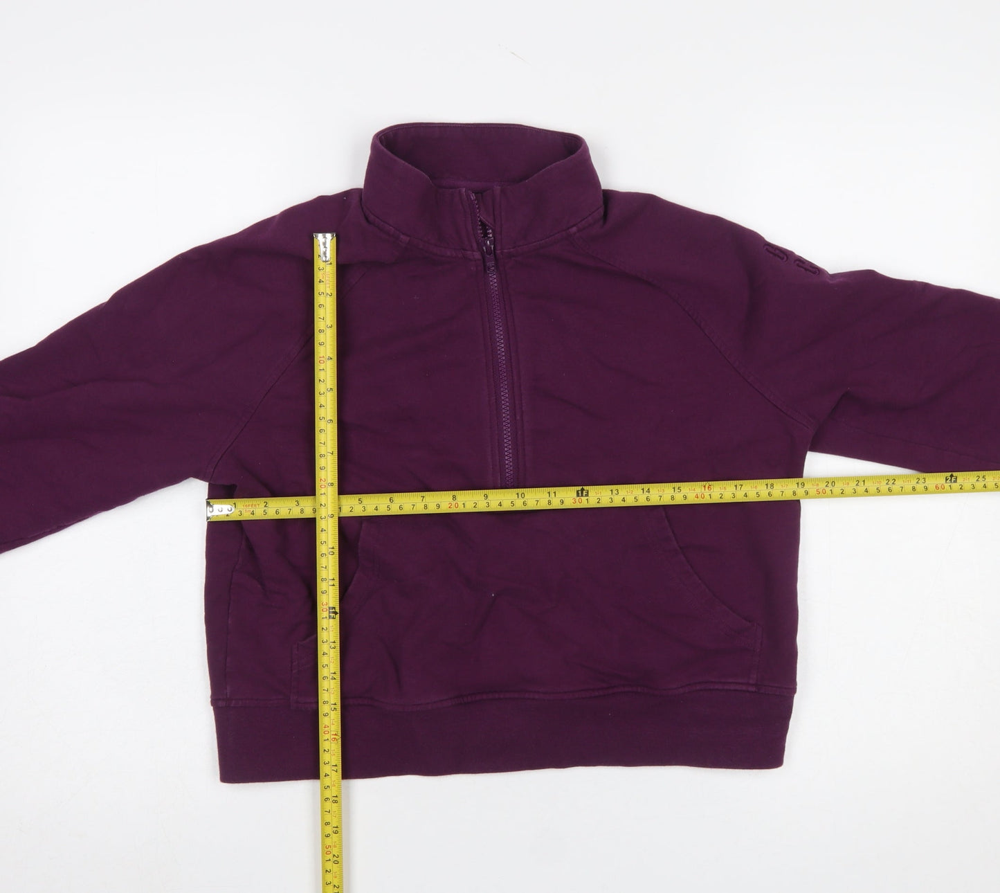 Gym+Coffee Women's Purple 1/2 Zip Pullover Sweatshirt Size S